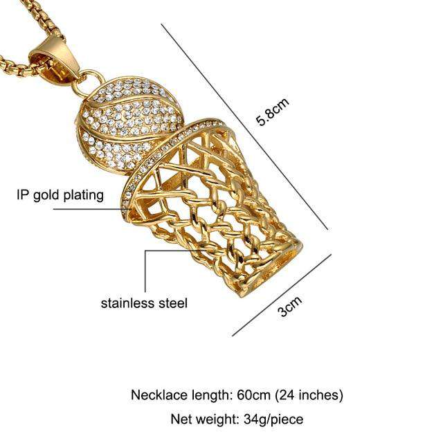 Hip Hop Fresh Jewelry hip hop jewelry Gold Nothing But Net Chain