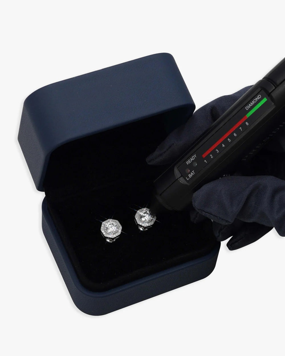 10MM Halo VVS Moissanite Stud Earrings