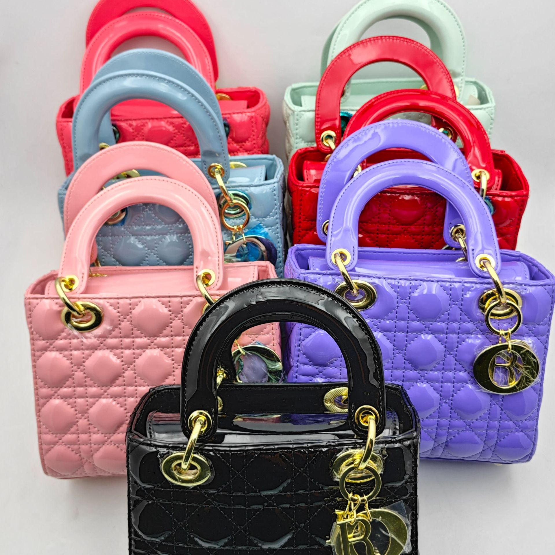 Diana Iconic Three-Frame Small Leather Handbag