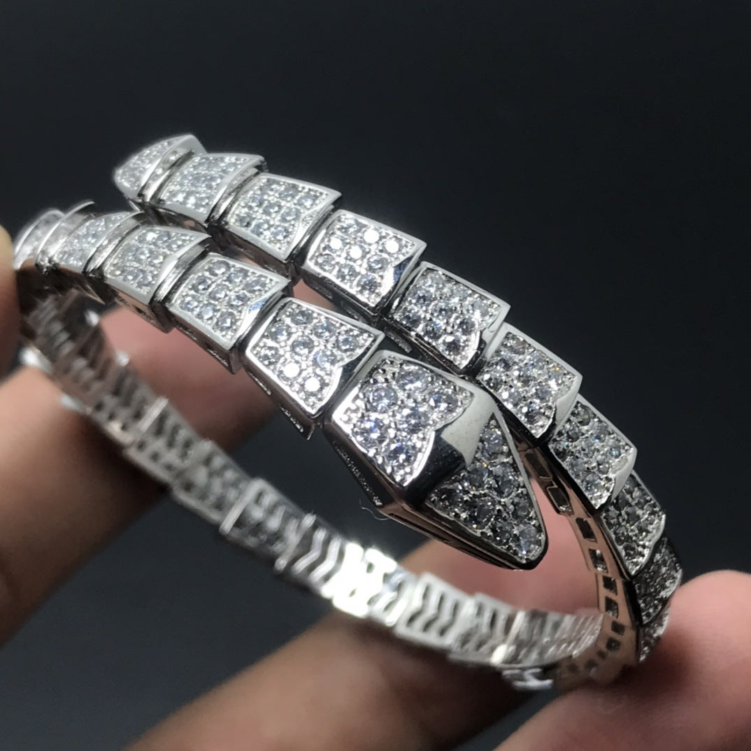 VVS Jewelry Diamond Serpenti Bracelet - 18k Gold & V Gold - High Quality Dupe