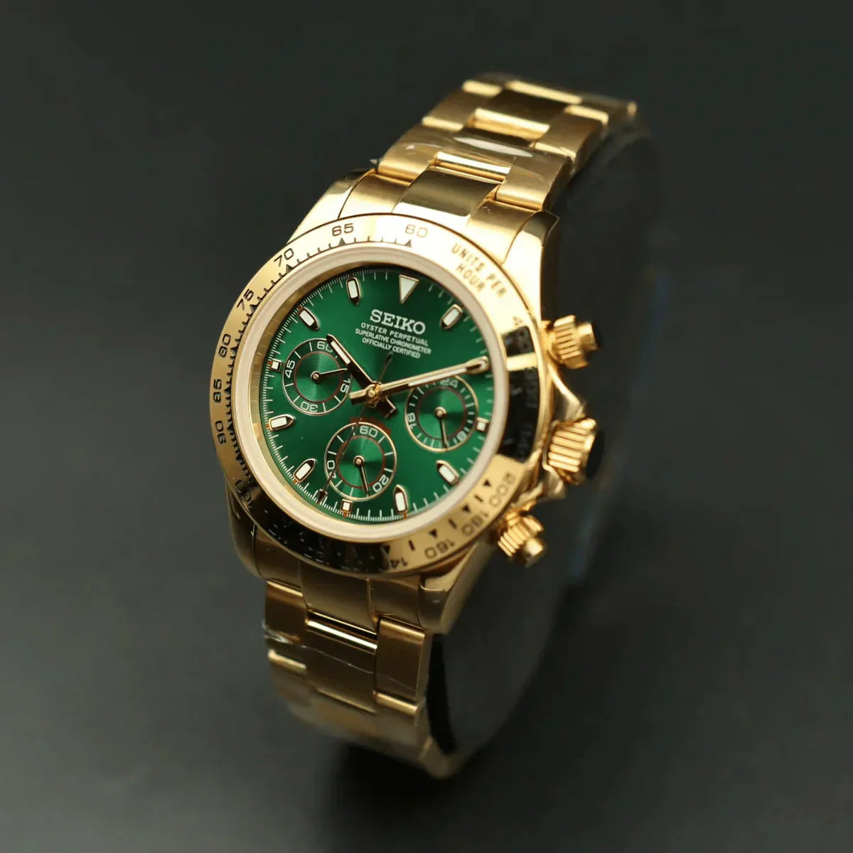Seiko Mod Daytona | Gold Green