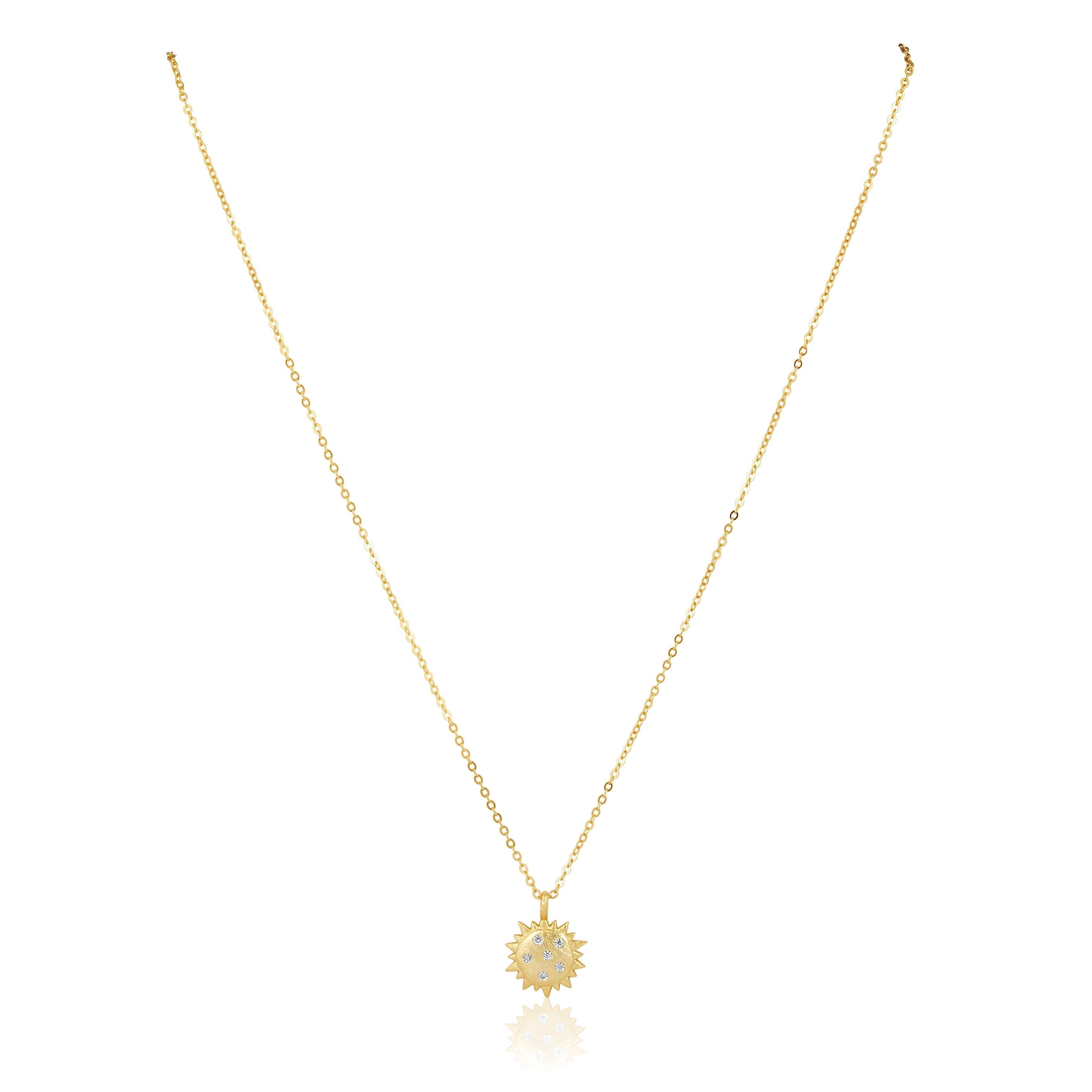 Sunny Gold-Plated Stoned Necklace