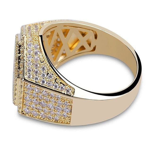 VVS Jewelry hip hop jewelry 10 / Gold Gold/Silver Poly Geometric Ring