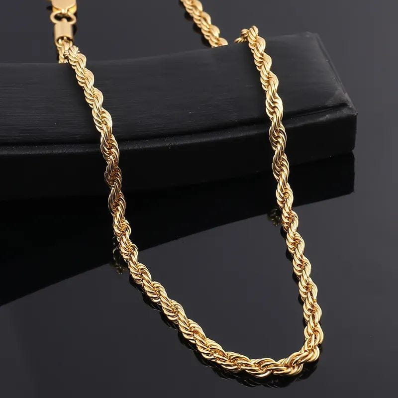 VVS Jewelry hip hop jewelry 18K Solid Gold 1.45mm Rope Chain