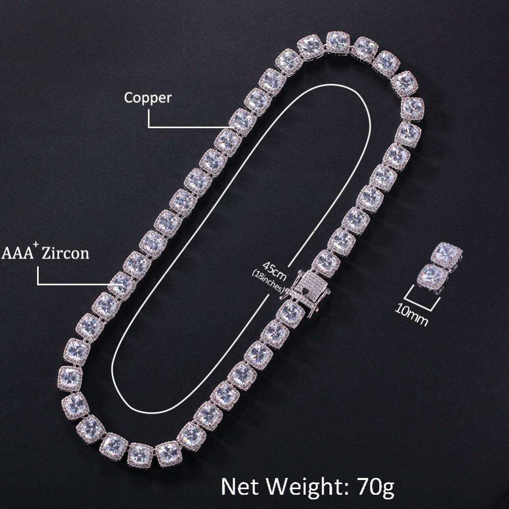 VVS Jewelry hip hop jewelry 200000162 Thicc 10mm Drippin Tennis Chain