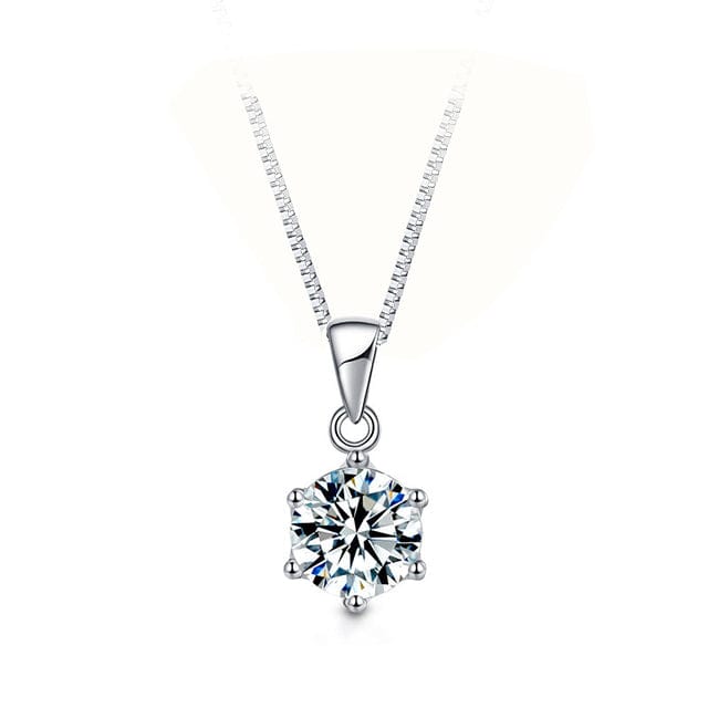 VVS Jewelry hip hop jewelry 2ct Box-Chain 925 Sterling Silver 1ct/2ct/3ct VVS1 Moissanite Diamond Necklace