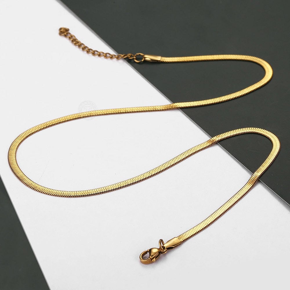 VVS Jewelry hip hop jewelry 3MM Adjustable Herringbone Choker Chain