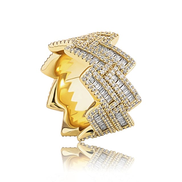 VVS Jewelry hip hop jewelry 8 / Gold Boss Baguette Ring