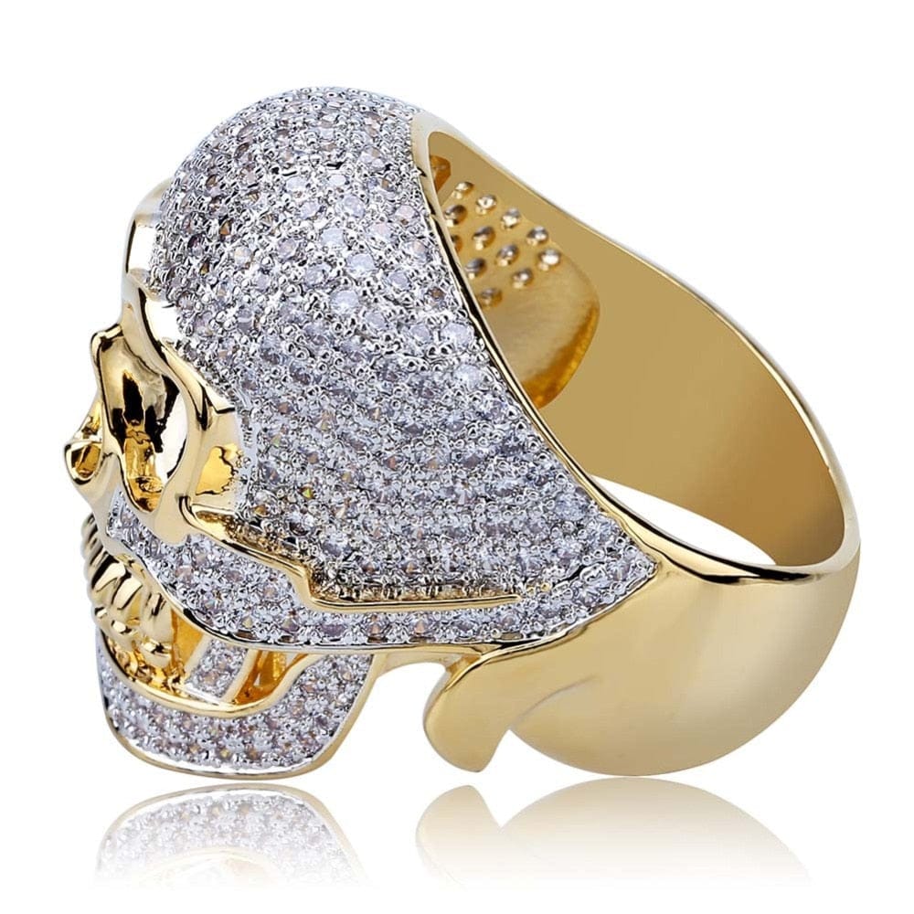 VVS Jewelry hip hop jewelry 9 Fully Iced Skull Ring