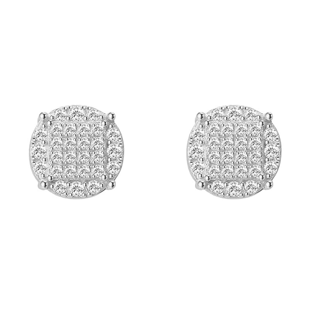 VVS Jewelry hip hop jewelry 925 Silver Moissanite Iced Stud Earrings