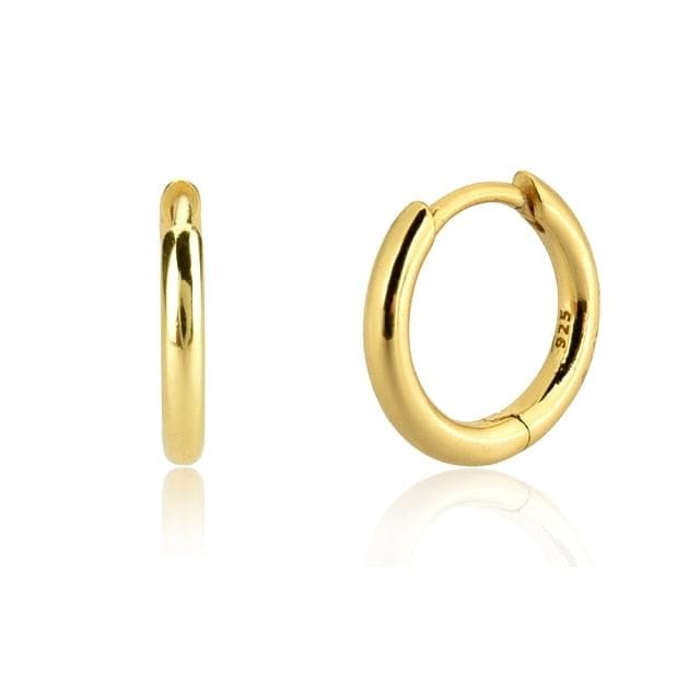 VVS Jewelry hip hop jewelry 9mm Gold VVS Jewelry 925 Sterling Silver Men Hoop Earrings