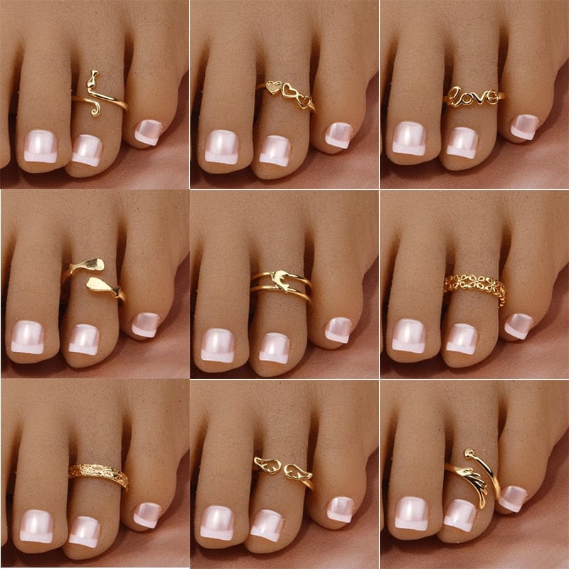 VVS Jewelry hip hop jewelry Adjustable Minimalist Beach Perfect Toe Rings