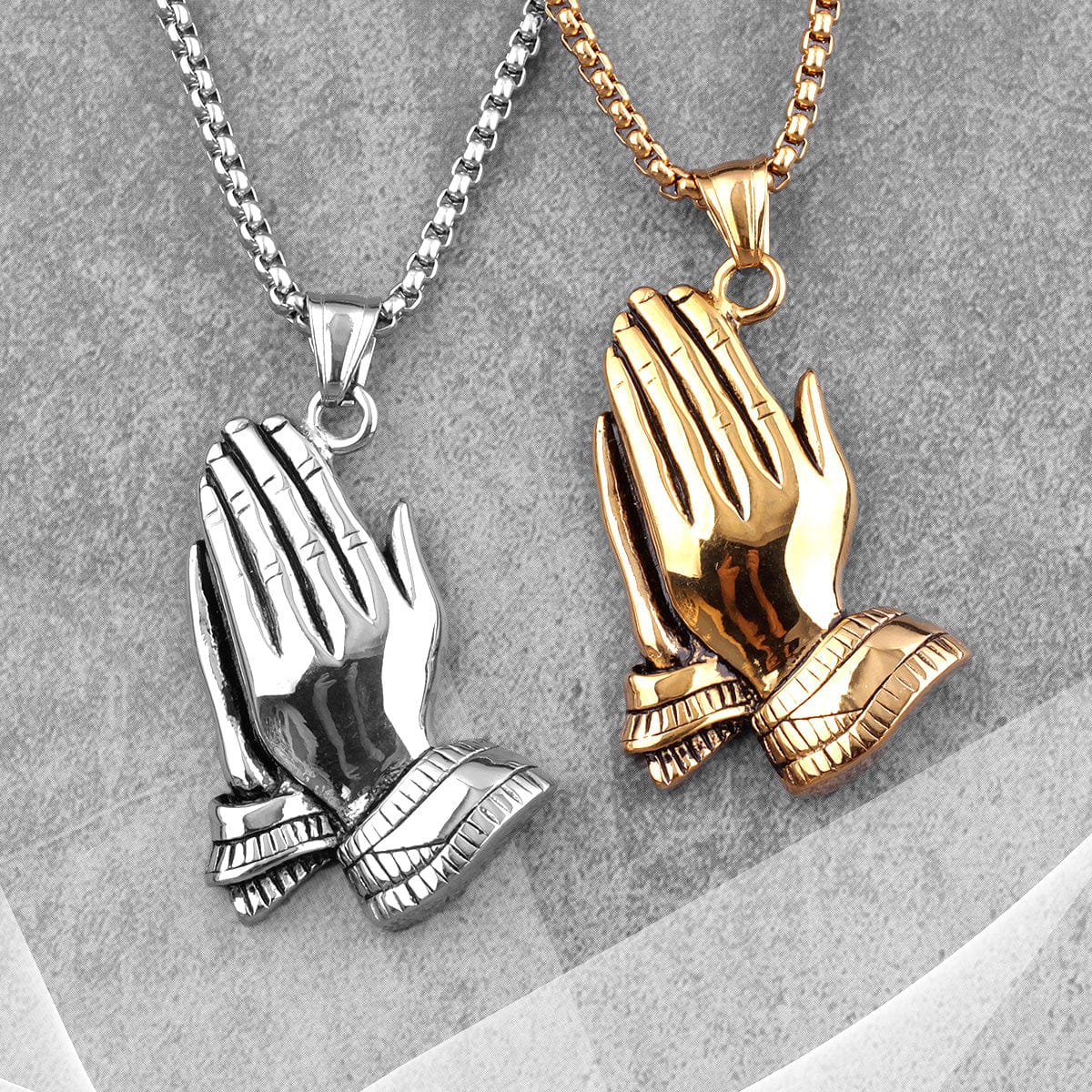 VVS Jewelry hip hop jewelry Amulet Praying Hands Pendant Necklace