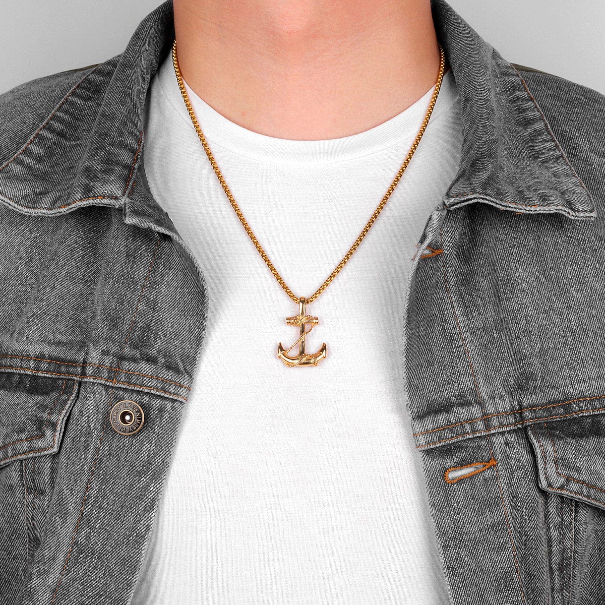 VVS Jewelry hip hop jewelry Anchor Pendant Necklace
