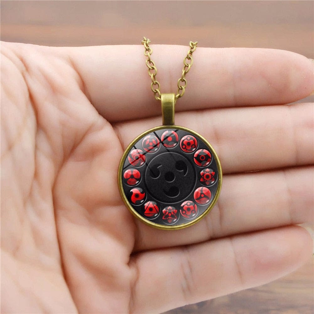 VVS Jewelry hip hop jewelry Anime Naruto Inspired Sharingan Pendant Necklace