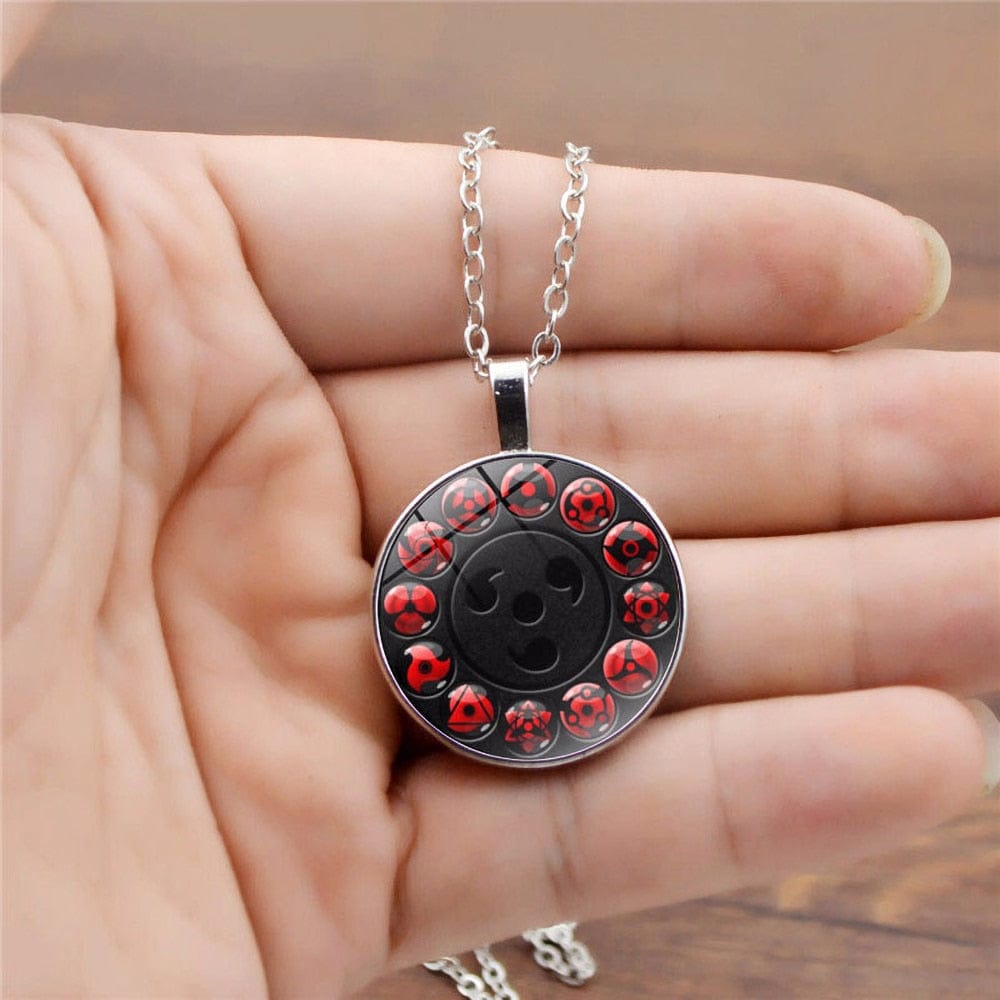 VVS Jewelry hip hop jewelry Anime Naruto Inspired Sharingan Pendant Necklace