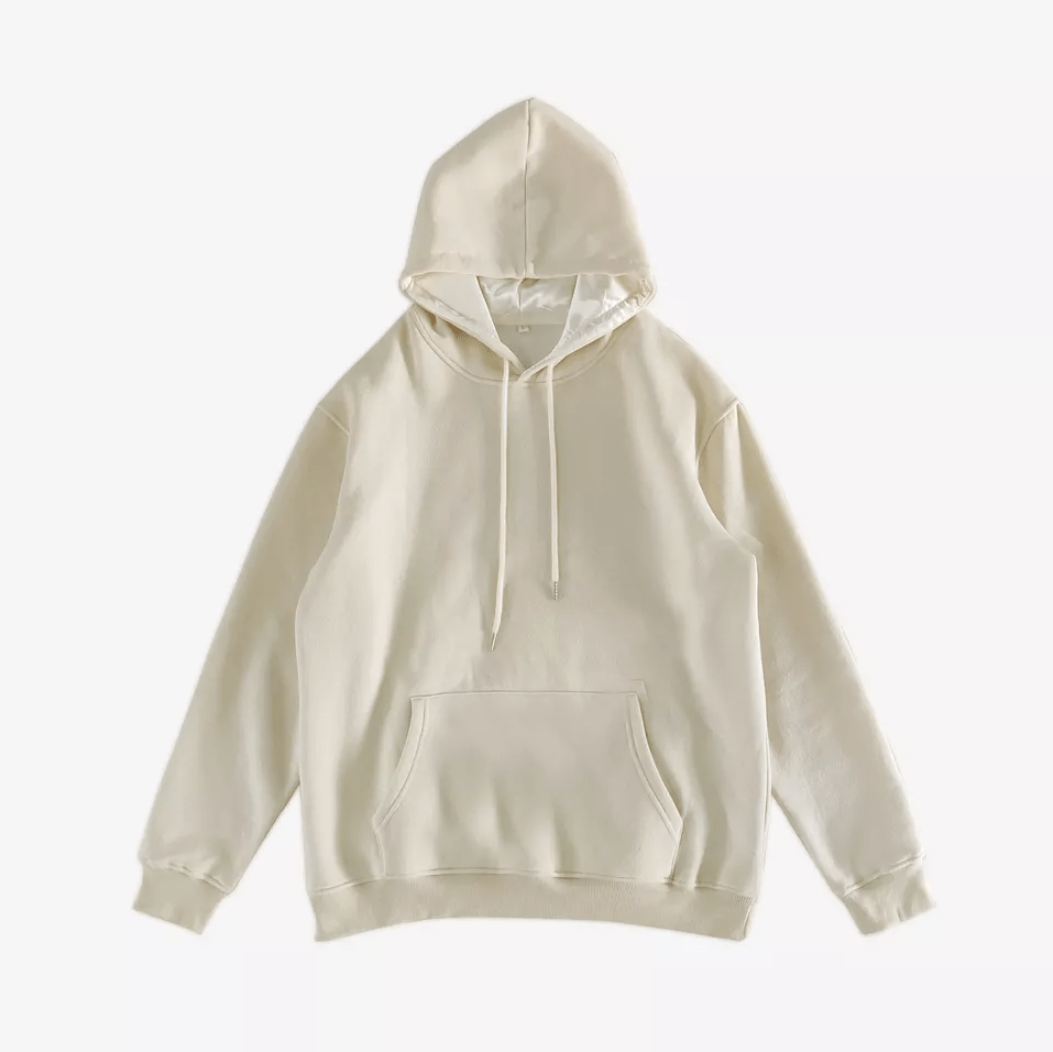 VVS Jewelry hip hop jewelry Beige / S Satin Lined Pullover Hoodies