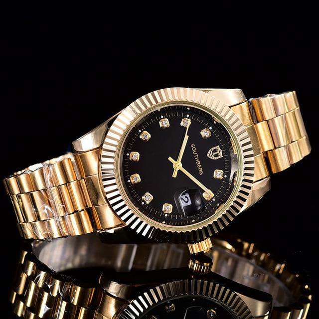 VVS Jewelry hip hop jewelry black Louis XII Gold Watch