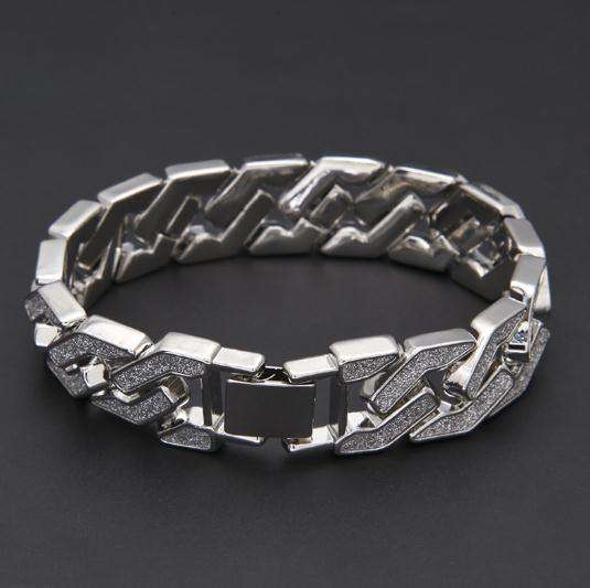 VVS Jewelry hip hop jewelry Bling Geometric Bracelet + Watch Set