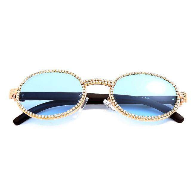 VVS Jewelry hip hop jewelry Blue Migos Quavo Glasses