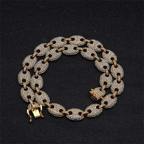 VVS Jewelry hip hop jewelry bracelets Gold / 8inch 8" 18k Gold G-Link Bracelet