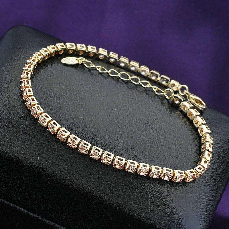VVS Jewelry hip hop jewelry bracelets VVS 14k Gold Plated Tennis Bracelet