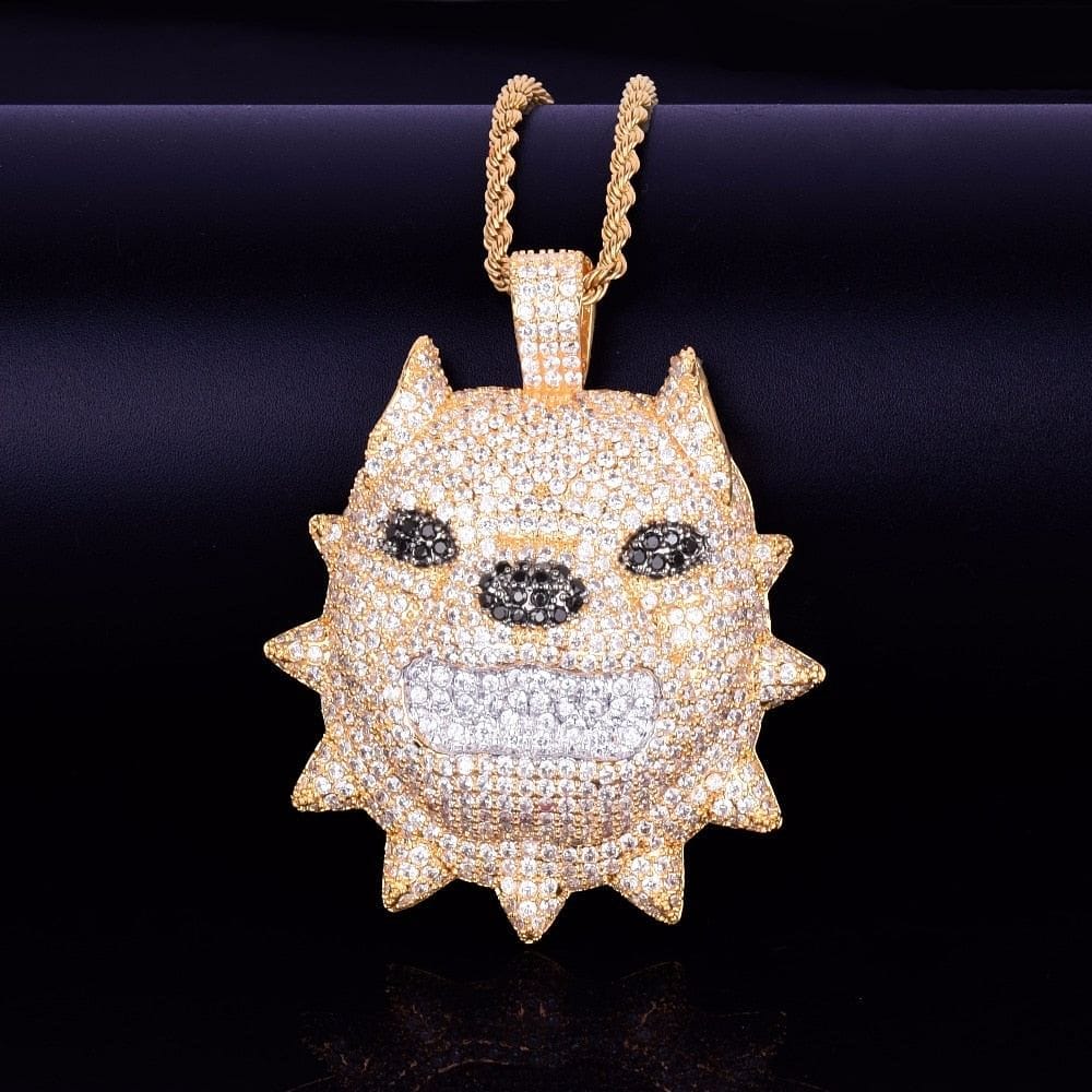 VVS Jewelry hip hop jewelry Bully Dog Head Pendant Chain