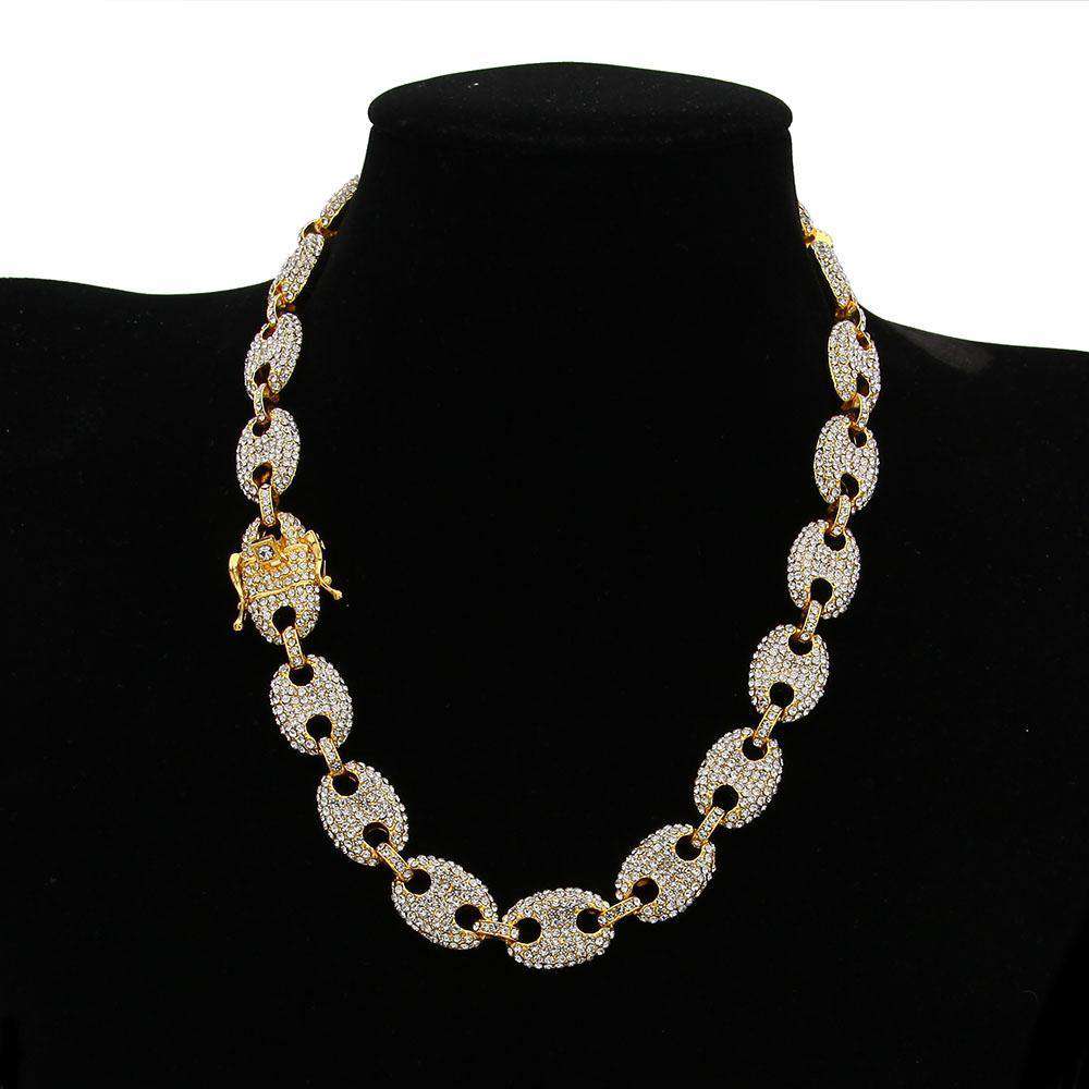 VVS Jewelry hip hop jewelry chain 18k Gold CZ G-Link Chain