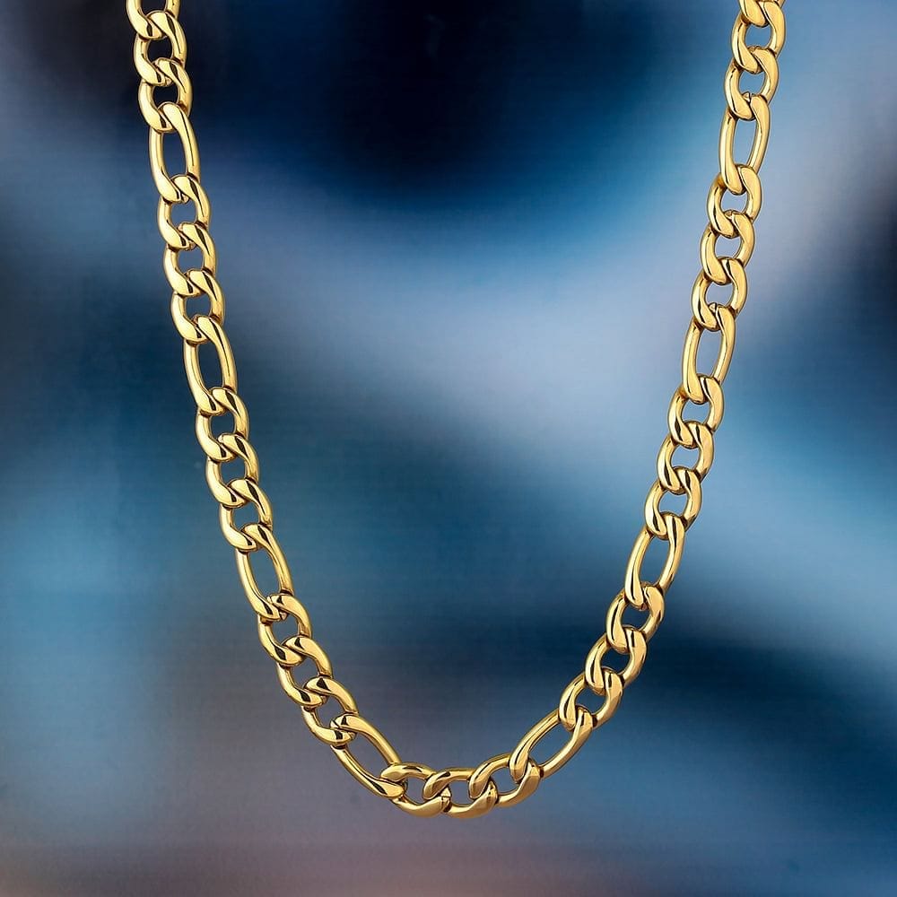VVS Jewelry hip hop jewelry chains 18k Gold/Silver 7mm Figaro Chain