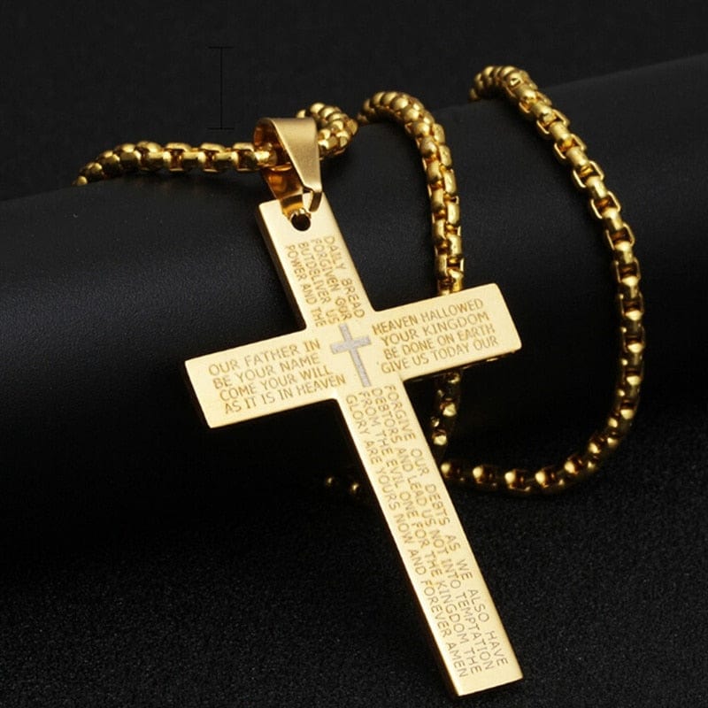 VVS Jewelry hip hop jewelry Christian Gold Christian Cross Pendant Necklace
