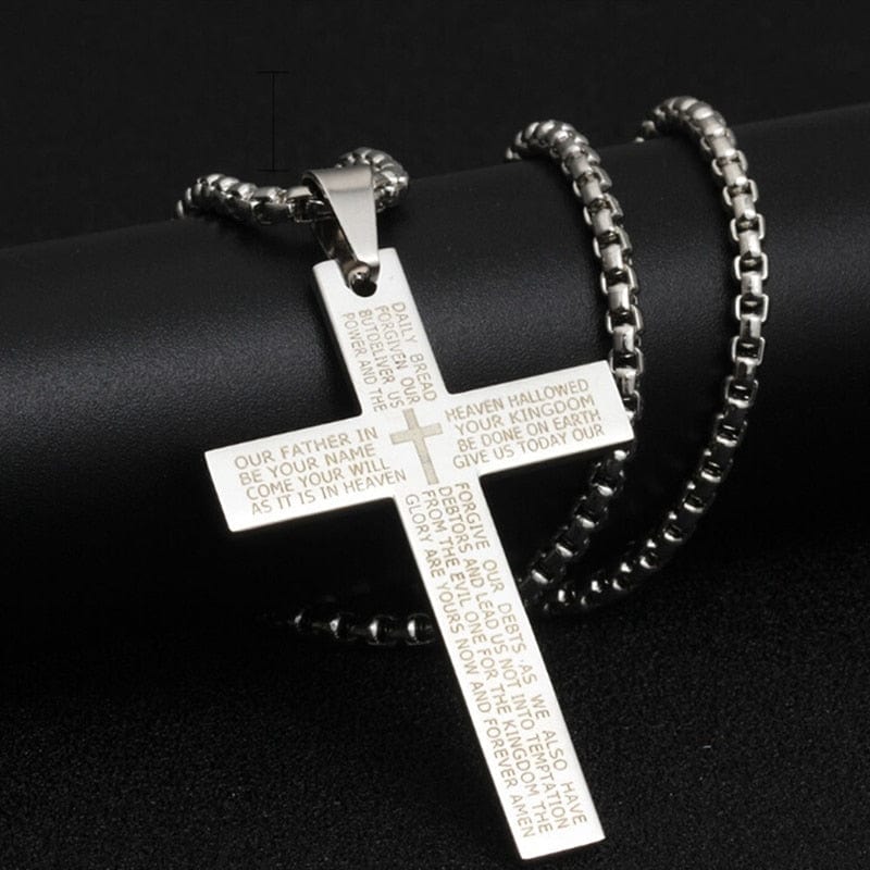 VVS Jewelry hip hop jewelry Christian Silver Christian Cross Pendant Necklace