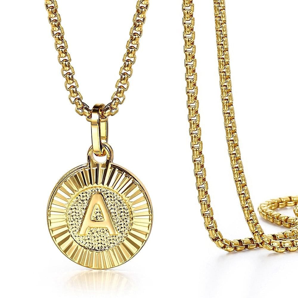 VVS Jewelry hip hop jewelry Circle Gold Initial Pendant Chain