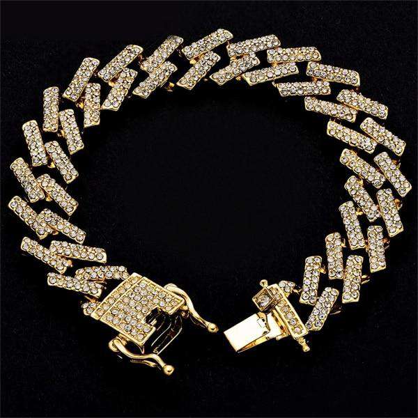 VVS Jewelry hip hop jewelry Cuban 18k Thicc 15mm Gold/SIlver S-Link Cuban Chain & FREE Cuban Bracelet Bundle