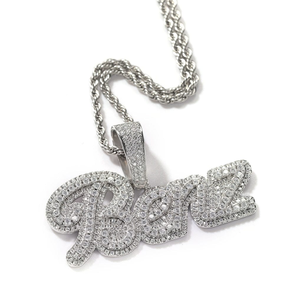VVS Jewelry hip hop jewelry custom Bling Custom Name Pendant Necklace