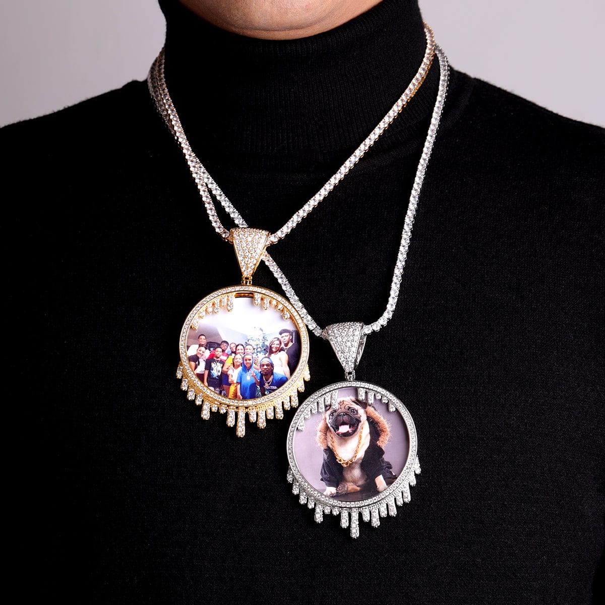 VVS Jewelry hip hop jewelry Custom Drippy Cuban Photo Medallion