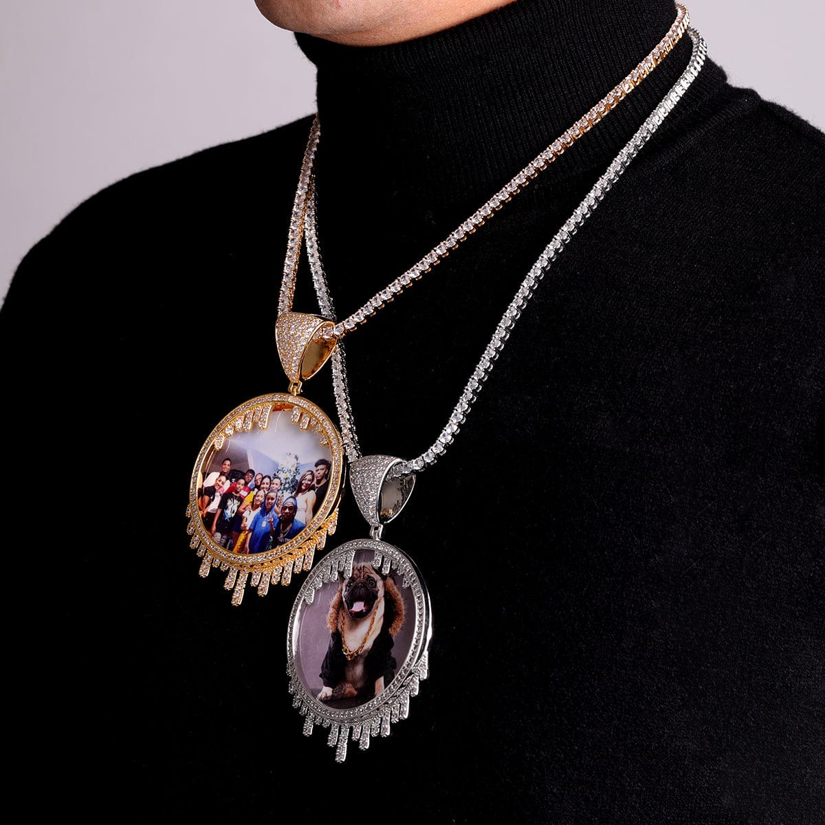 VVS Jewelry hip hop jewelry Custom Drippy Cuban Photo Medallion