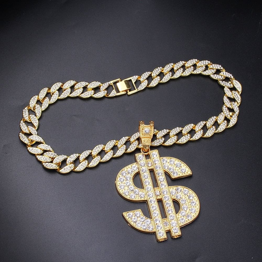 VVS Jewelry hip hop jewelry Dibs Big Dollar Cuban Choker Set