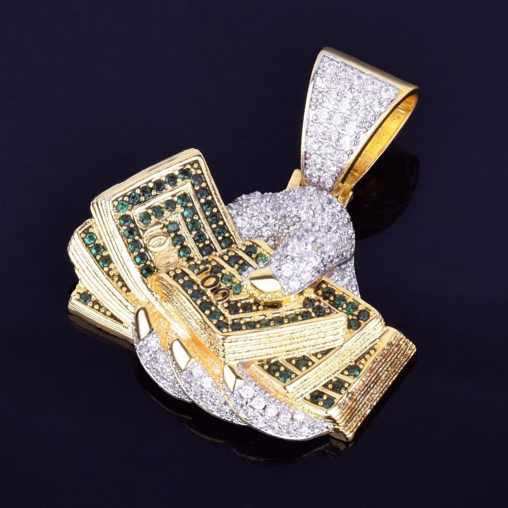 VVS Jewelry hip hop jewelry Dollar on hand Pendant Necklace