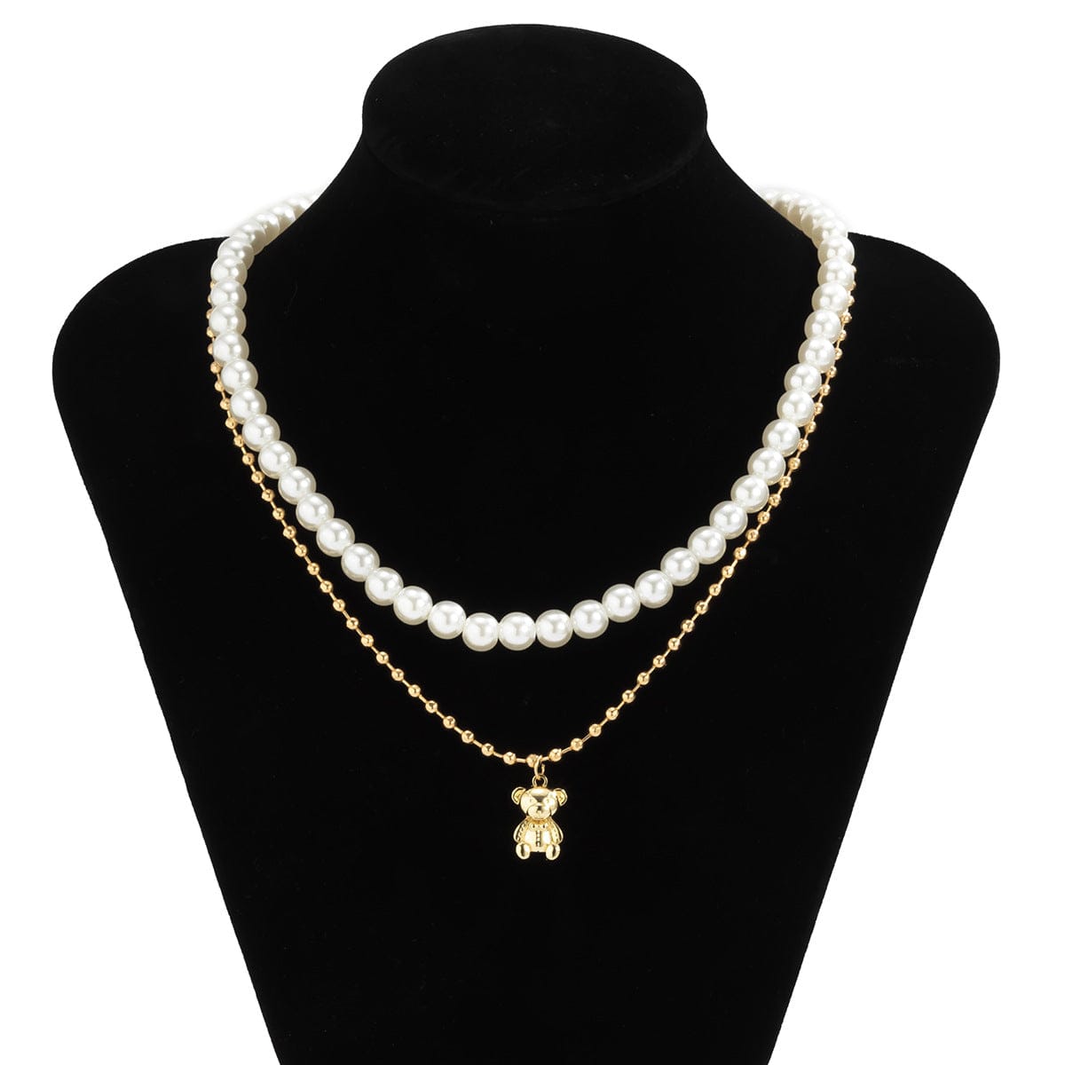 VVS Jewelry hip hop jewelry Double Layered Pearl Necklace