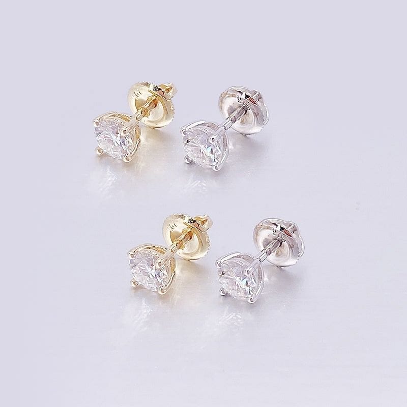 VVS Jewelry hip hop jewelry earrings 10k Solid Gold Moissanite Earrings