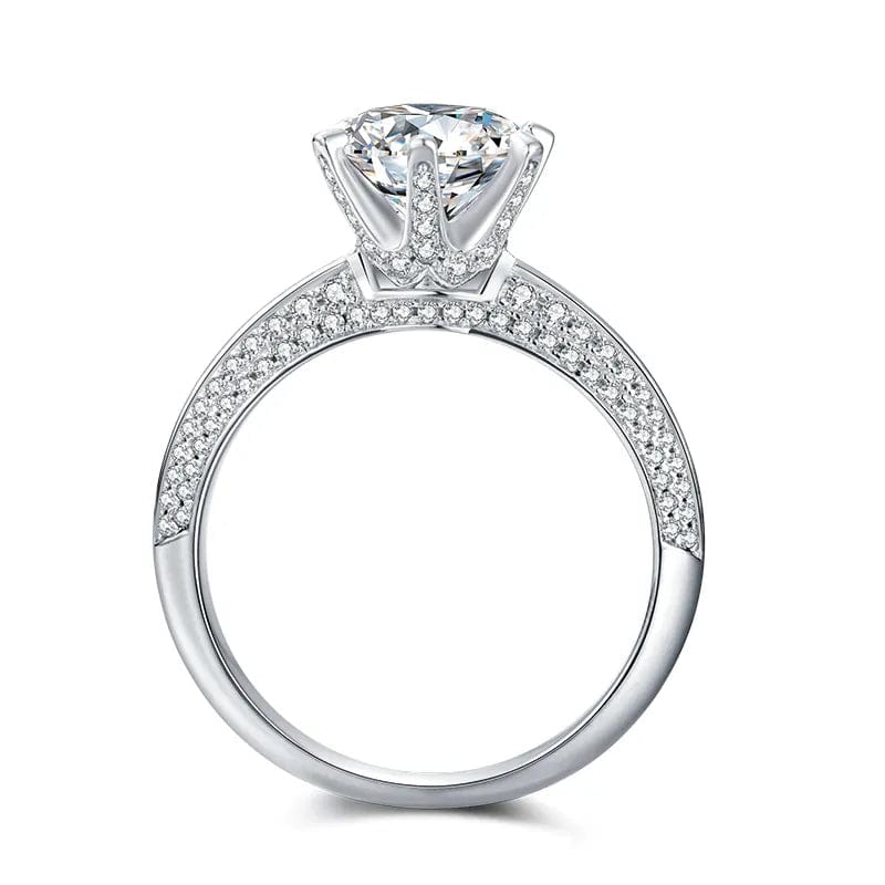 VVS Jewelry hip hop jewelry Elegant Sparkle 2ct Moissanite 925 Sterling Silver Engagement Ring