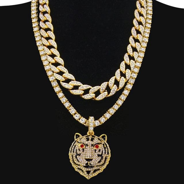 VVS Jewelry hip hop jewelry Everything Combo Set Drizzy Tiger Tennis plus Cuban Choker Set