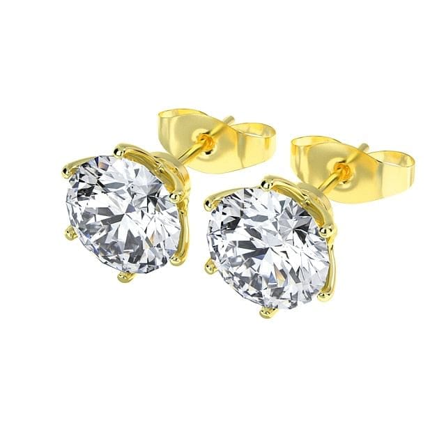 VVS Jewelry hip hop jewelry Gold / 1CT VVS1 6.5MM 925 Sterling Silver 0.1-1 VVS Carat Heart Moissanite Stud Earrings
