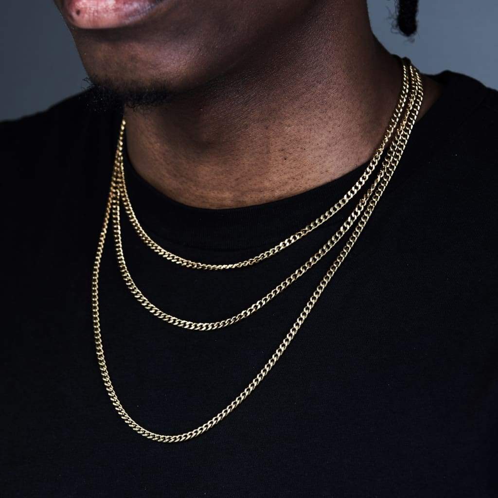 VVS Jewelry hip hop jewelry Gold / 3mm / 18 Inch VVS Jewelry BOGO Micro Cuban Chain - Buy One Get One Free