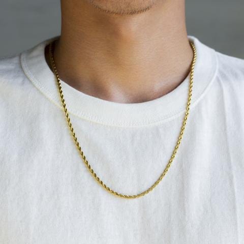 VVS Jewelry hip hop jewelry Gold / 3mm / 20 Inch VVS Jewelry BOGO Micro Rope Chain - Buy One Get One Free