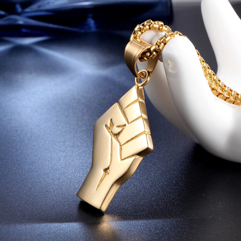 Raised fist necklace Clearance