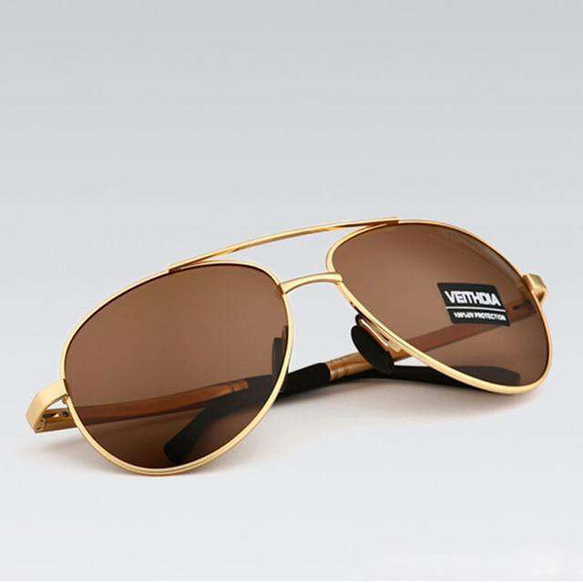 VVS Jewelry hip hop jewelry gold Classic Metal Framed Aviator Sunglasses