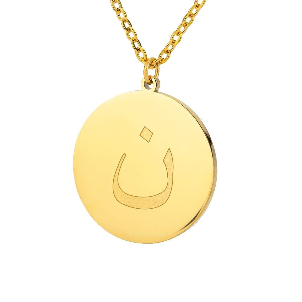 VVS Jewelry hip hop jewelry Gold / N Gold/Silver Arab Initial Pendant