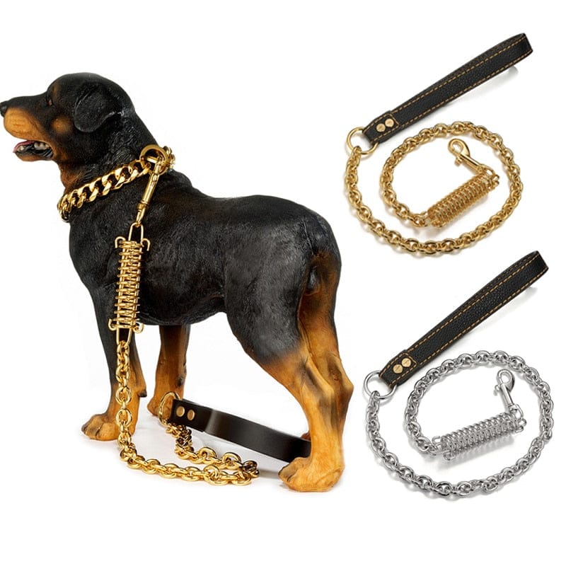 VVS Jewelry hip hop jewelry Gold/Silver Cuban Link Dog Rope Leash