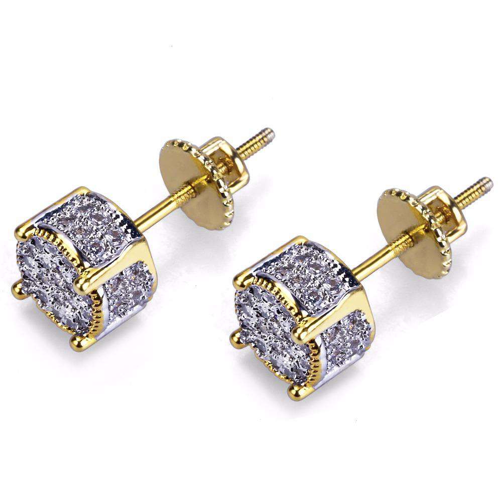VVS Jewelry hip hop jewelry Gold Stud Earring